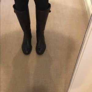 Brown riding boots